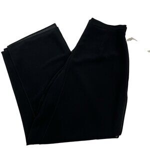 Vintage Dressbarn‎ Pants Womens 12 Black Chiffon Palazzo Layered Split Wide Leg